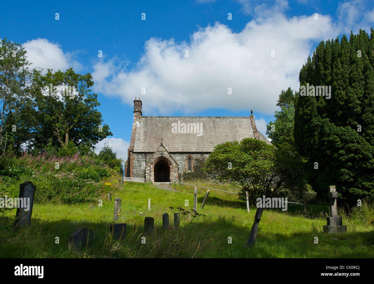 La Chiesa di San Giovanni Evangelista, bosco, South Lakeland, Cumbria, England Regno Unito Foto Stock