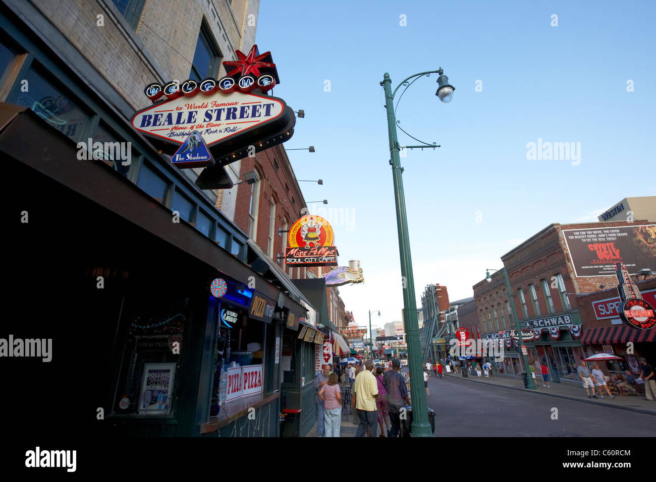 Beale Street di Memphis, Tennessee Stati uniti america stati uniti d'America Foto Stock