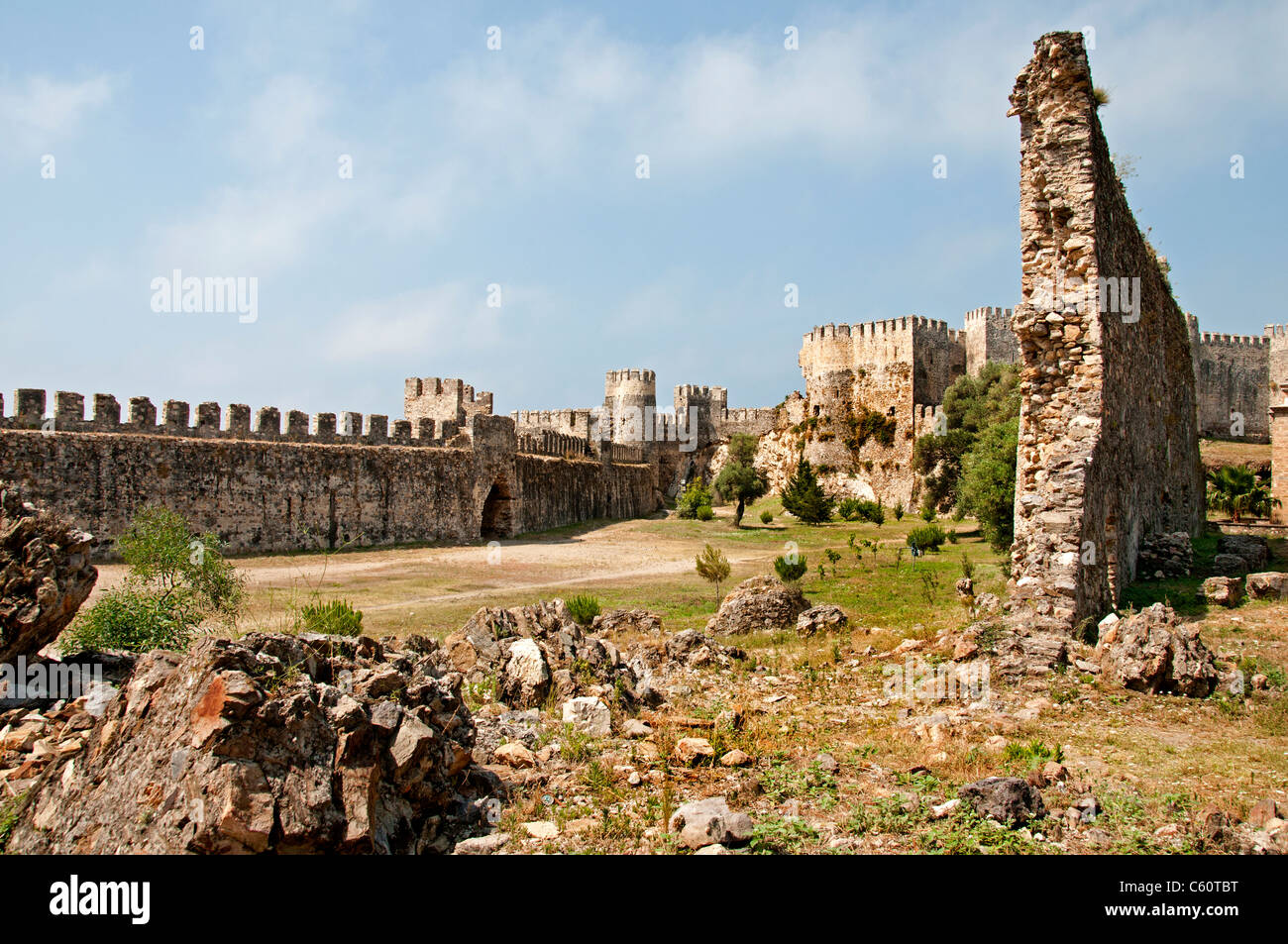 Il castello di Mamure Turchia castello medievale in Anamur distretto di Mersin Provincia Foto Stock