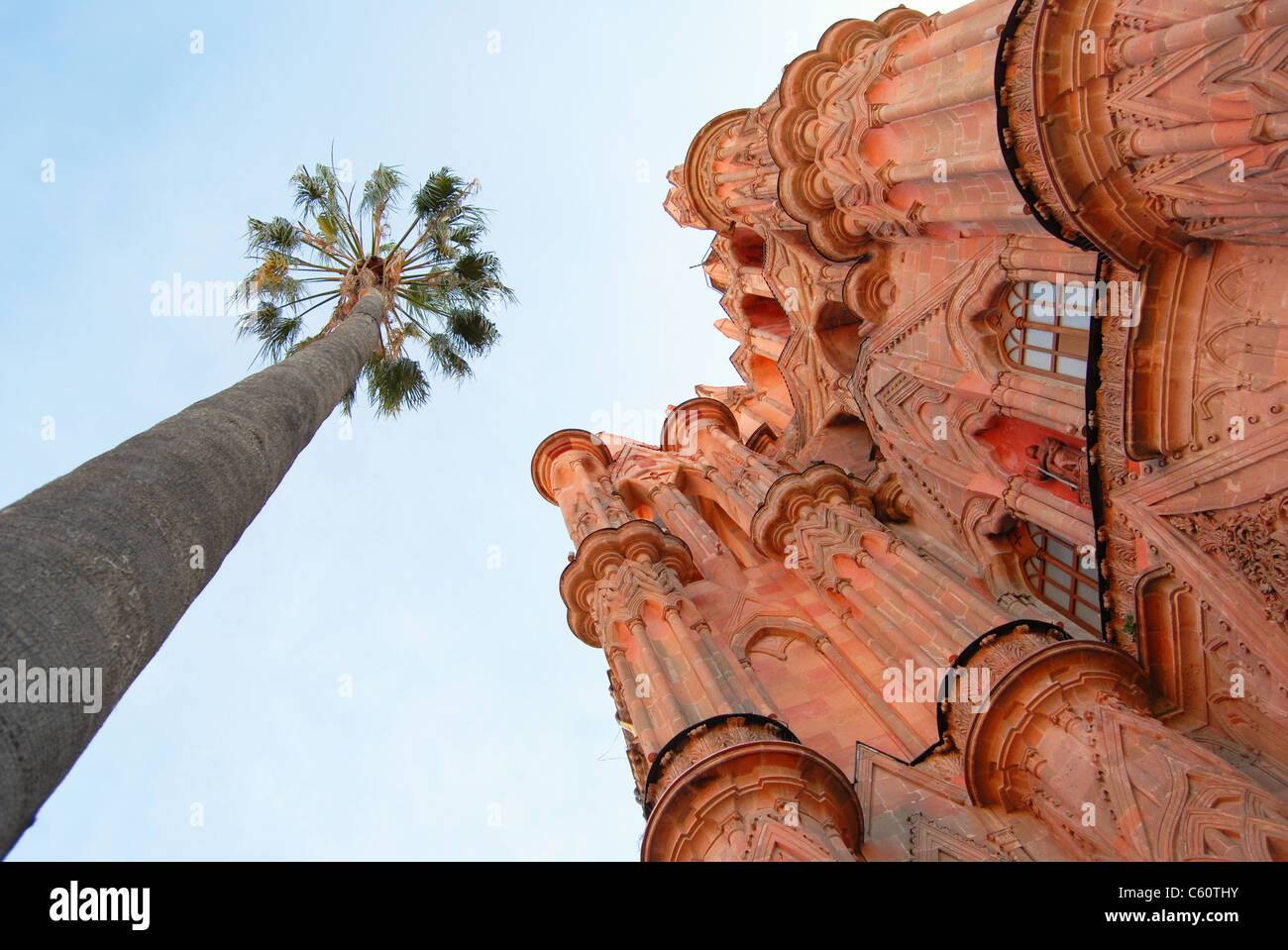 La Parroquia chiesa di San Miguel De Allende, Messico. Foto Stock