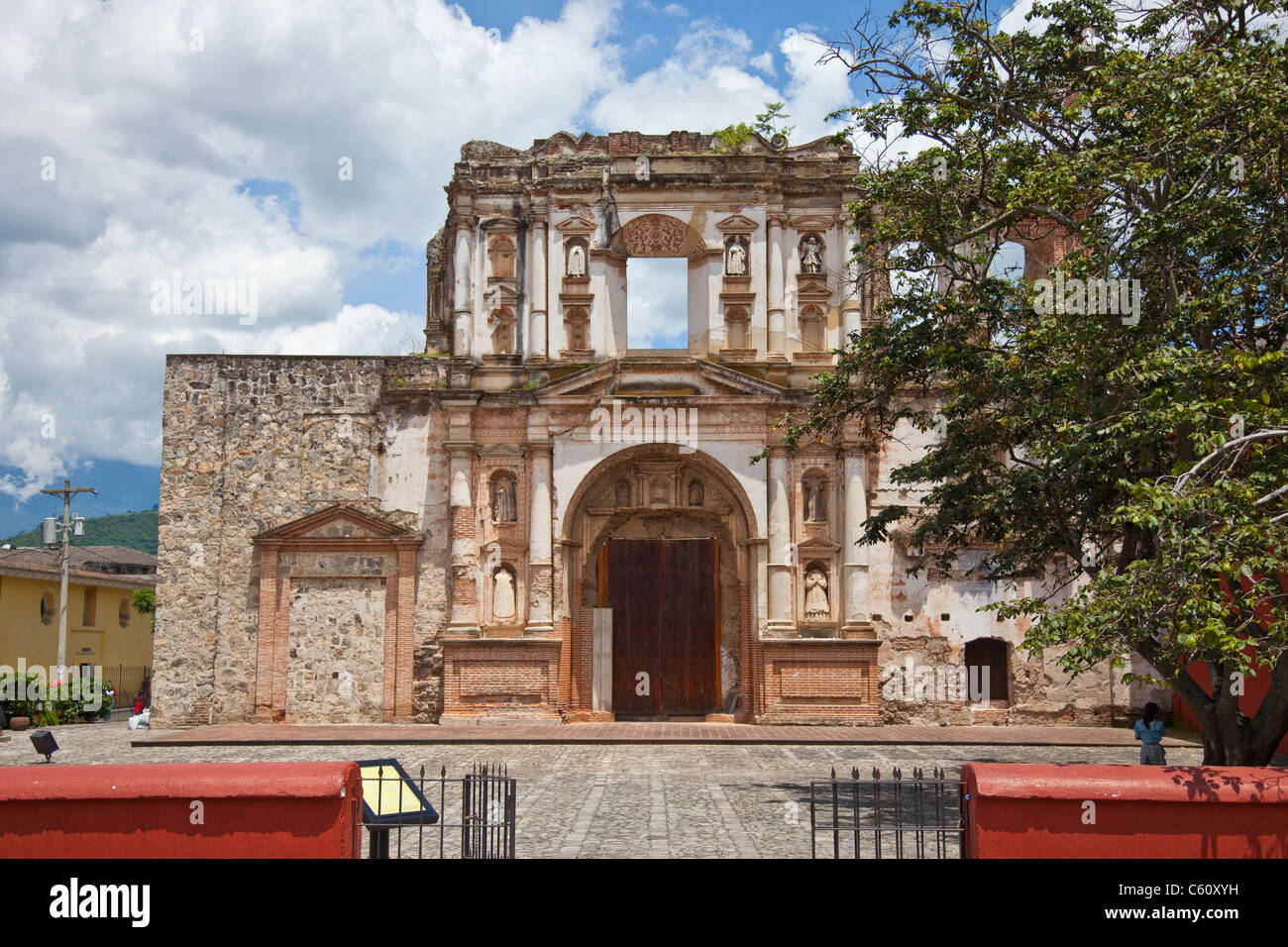 Compania de chiesa del Gesù, Antigua, Guatemala Foto Stock