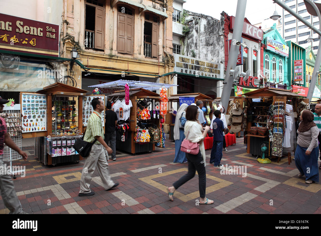 Kasturi camminare accanto al mercato centrale di Kuala Lumpur. Foto Stock