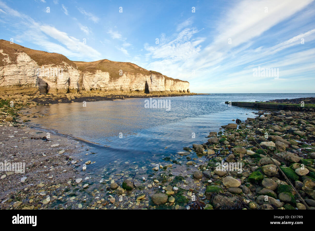 Flamborough Head di atterraggio del Nord Foto Stock
