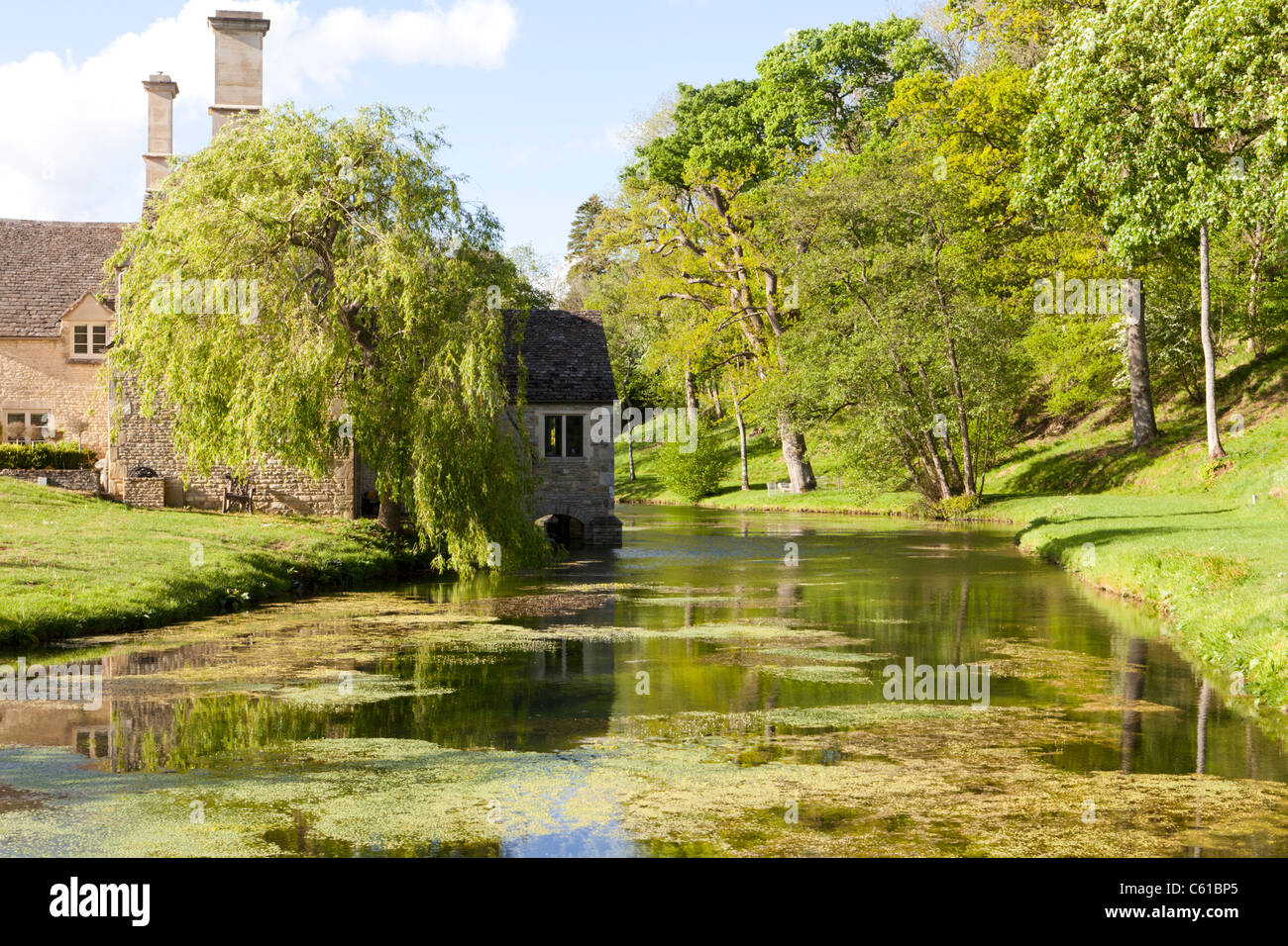 Luce della Sera in Cotswolds a Hilcot, vicino Withington, Gloucestershire Foto Stock