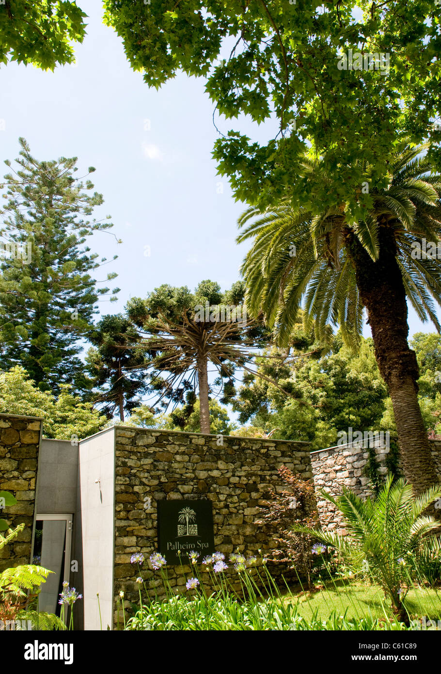 L'esterno dell'Palheiro Spa presso la Casa Velho do Palheiro Country House Hotel sull' isola di Madeira, Portogallo Foto Stock