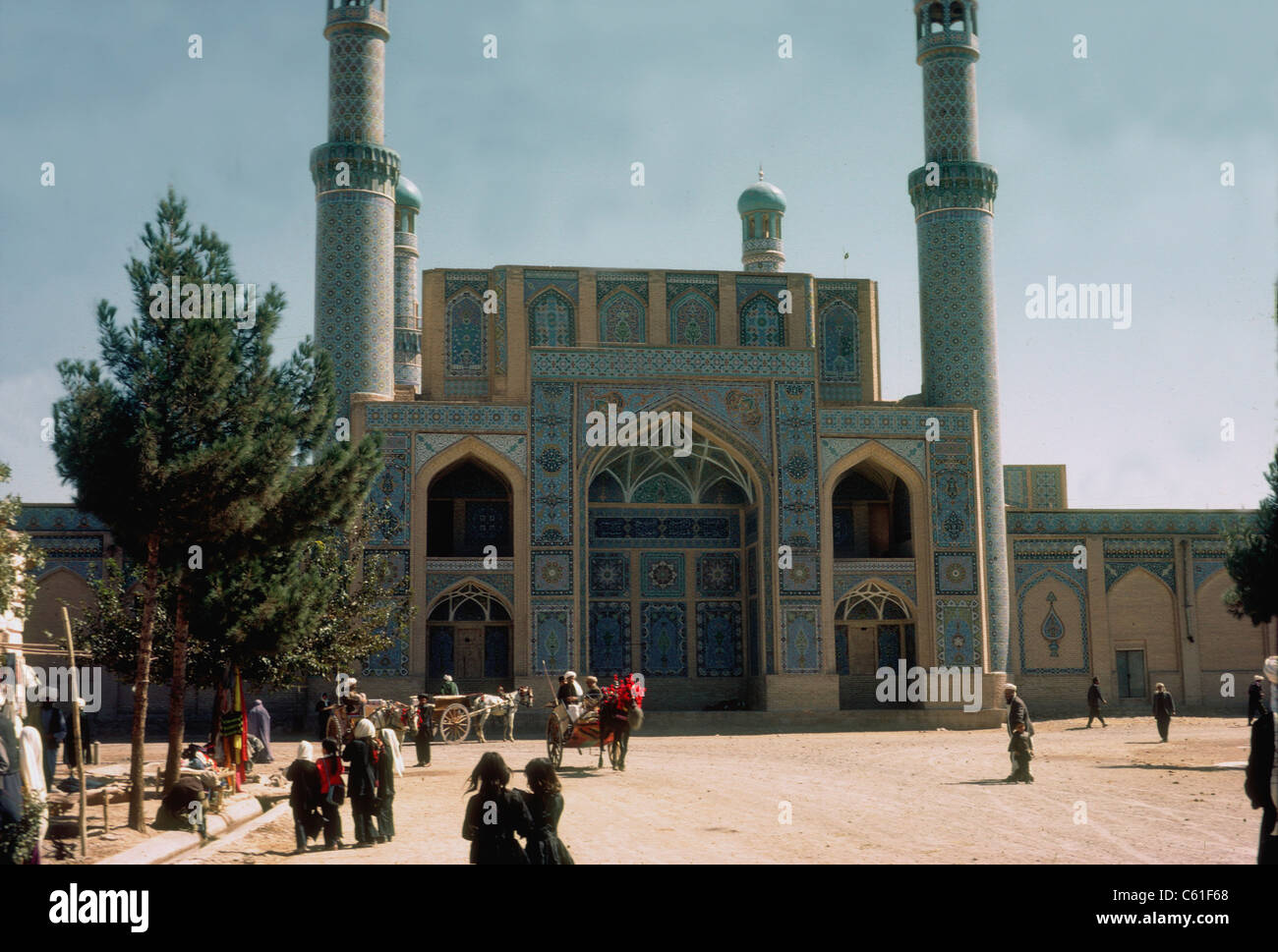 Il XV secolo grande moschea o Masjid-e Jami (Moschea del Venerdì), Herat, Afghanistan, nel 1974 Foto Stock