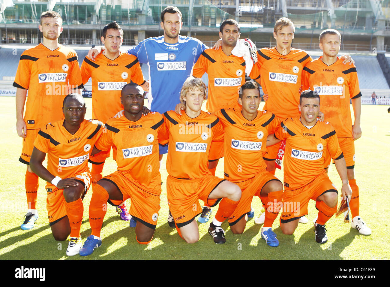 Udinese gruppo team line-up prima la pre-stagione amichevole tra Udinese e Sporting Lisbona. Foto Stock