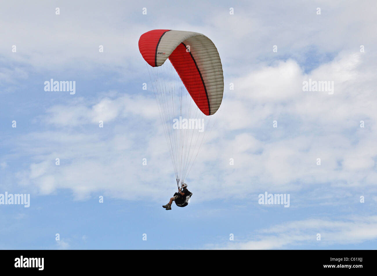 Deltaplano e parapendio e deltaplano; Hangliding; Foto Stock