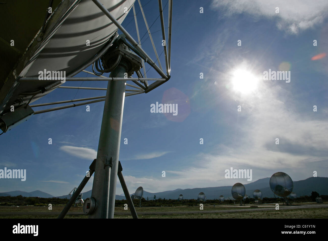 Radio Telescope ET SETI per la ricerca di vita aliena Foto Stock