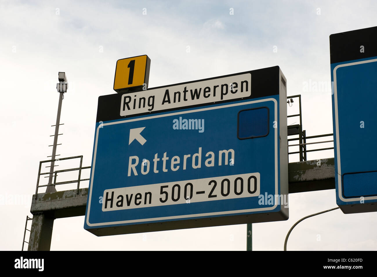 Ring Road Sign E17 Antwerpen Anversa Belgie Belgium Foto Stock