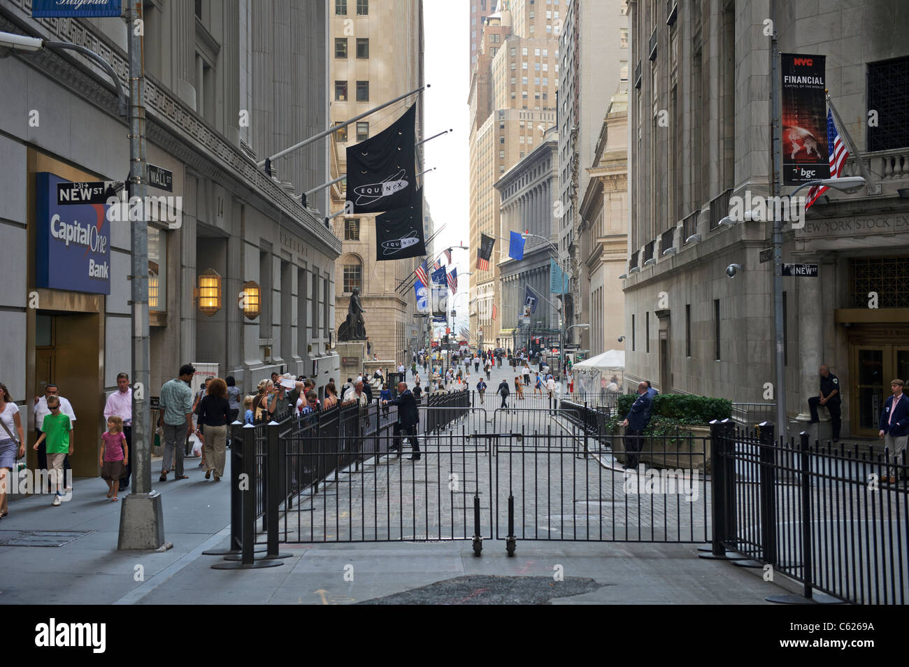 Wall Street, New York City, Manhattan STATI UNITI D'AMERICA. Foto Stock