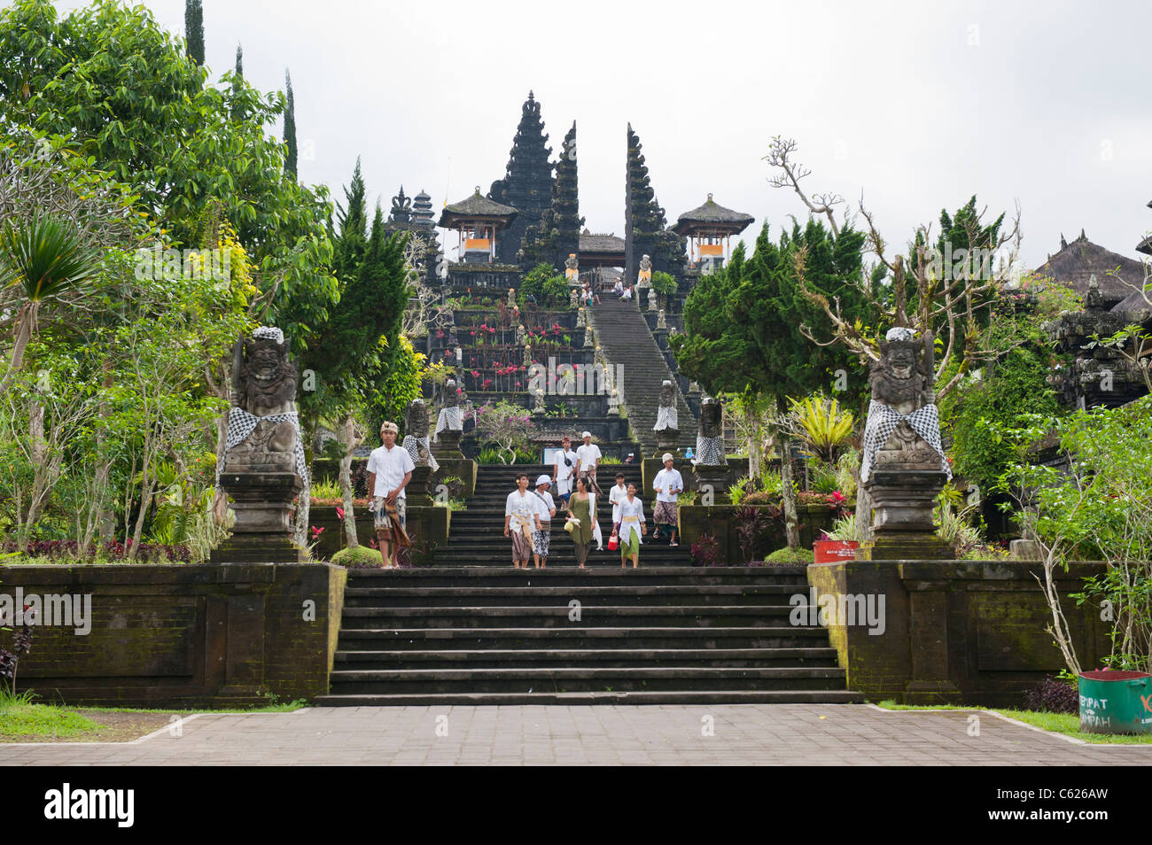 Ingresso principale del Tempio madre di Besakih Bali Foto Stock