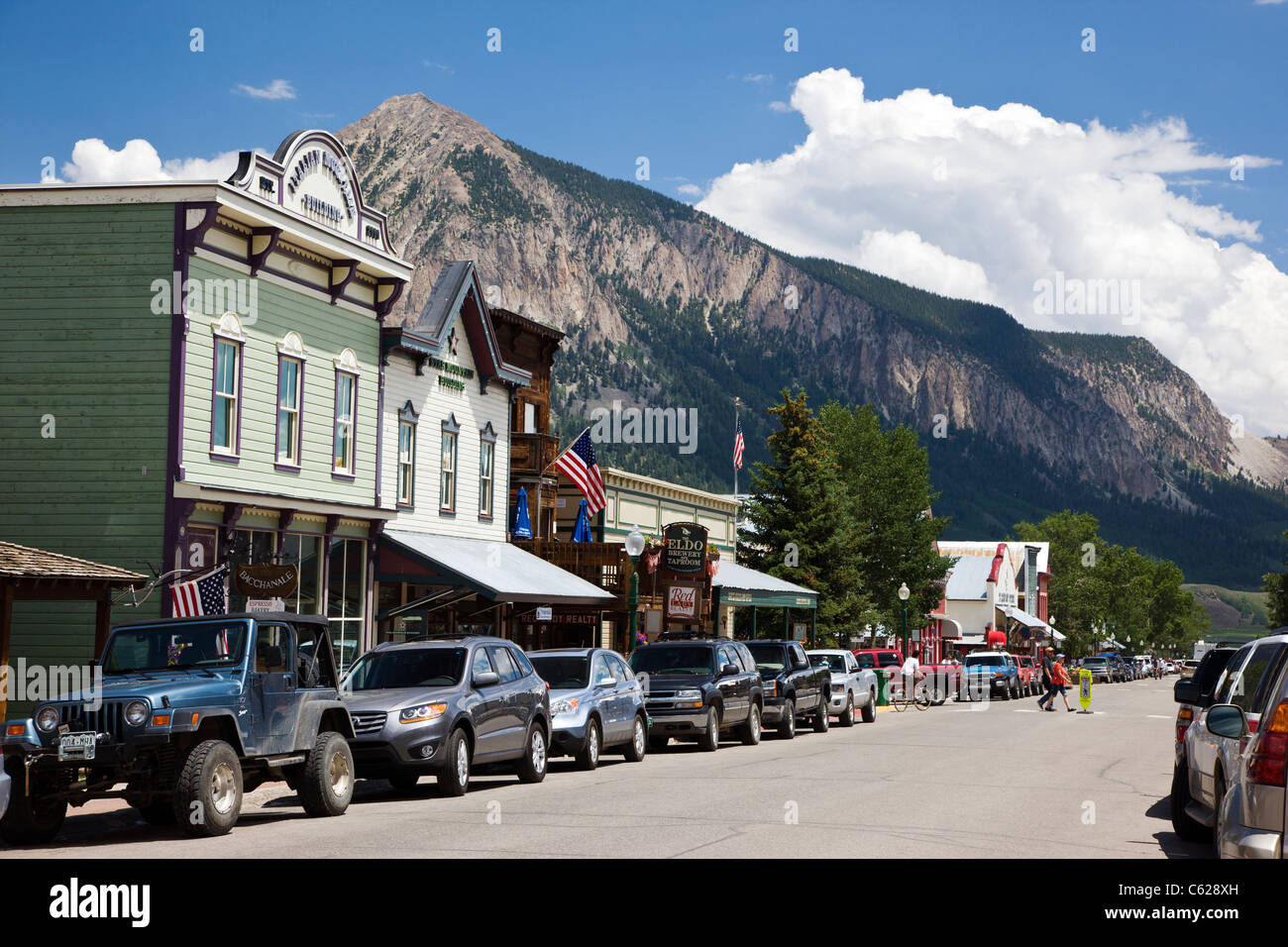 Crested Butte, Colorado è una vacanza balneare situato nelle montagne rocciose nel centro di Colorado, STATI UNITI D'AMERICA Foto Stock