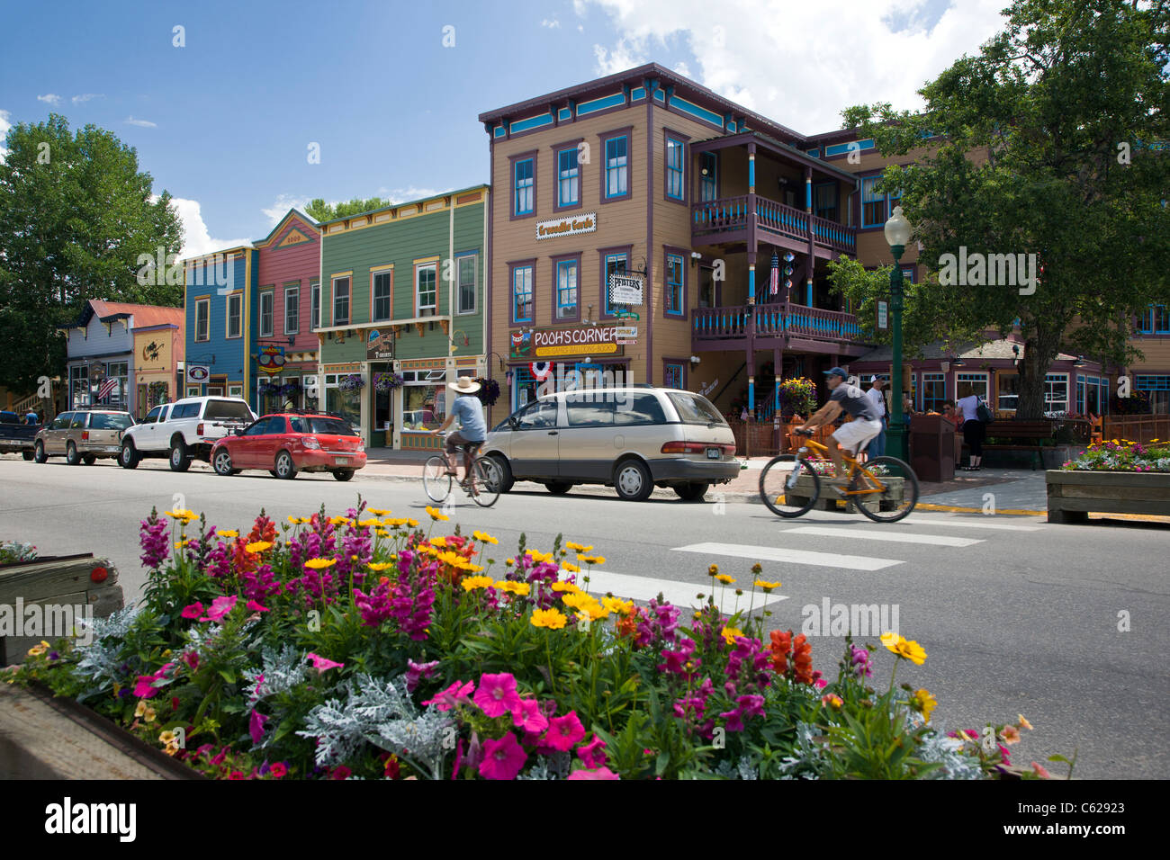 Crested Butte, Colorado è una vacanza balneare situato nelle montagne rocciose nel centro di Colorado, STATI UNITI D'AMERICA Foto Stock