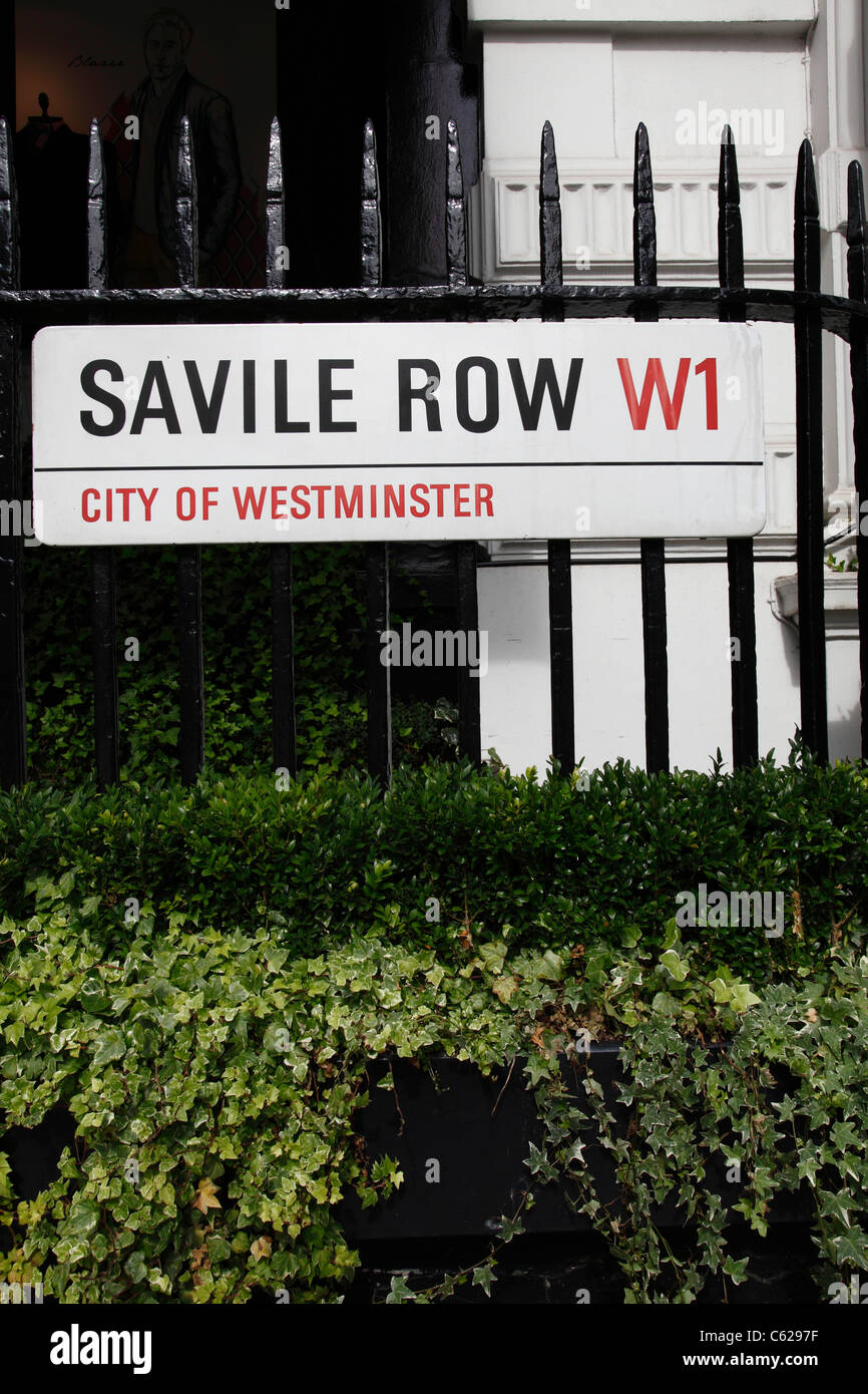 Savile Row, Westminster, London, England, Regno Unito Foto Stock