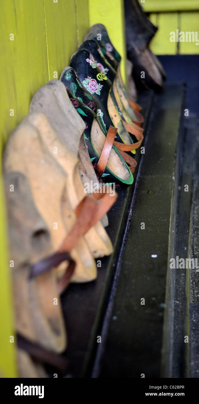 Zoccoli di legno, olandese zoccoli di legno Foto Stock