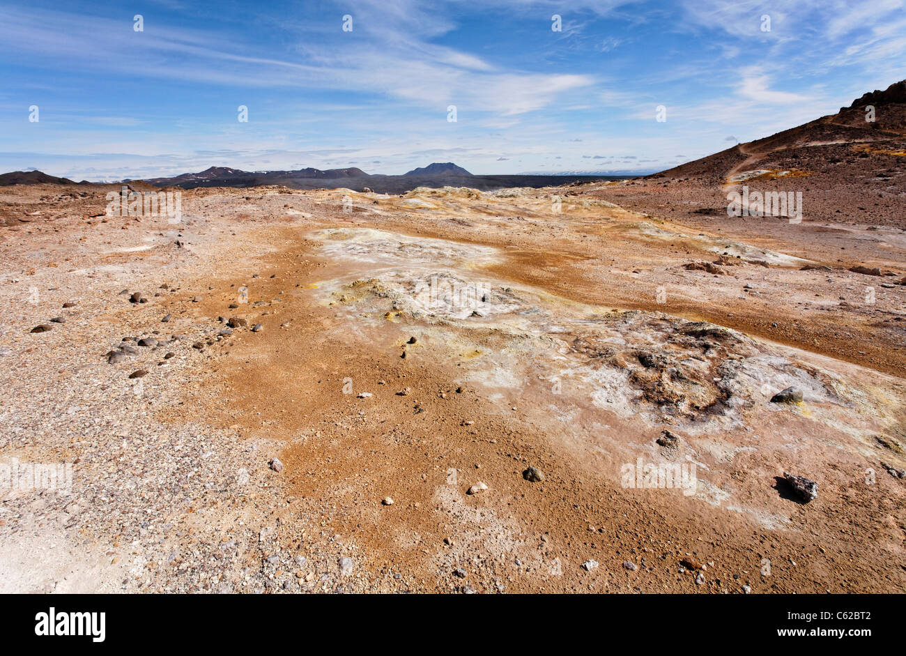 Il paesaggio di Namafjall, Islanda Foto Stock