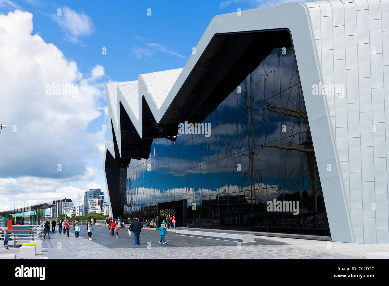 Riverside Museum (nuovo edificio del museo di Glasgow di trasporto), Glasgow, Scotland, Regno Unito Foto Stock