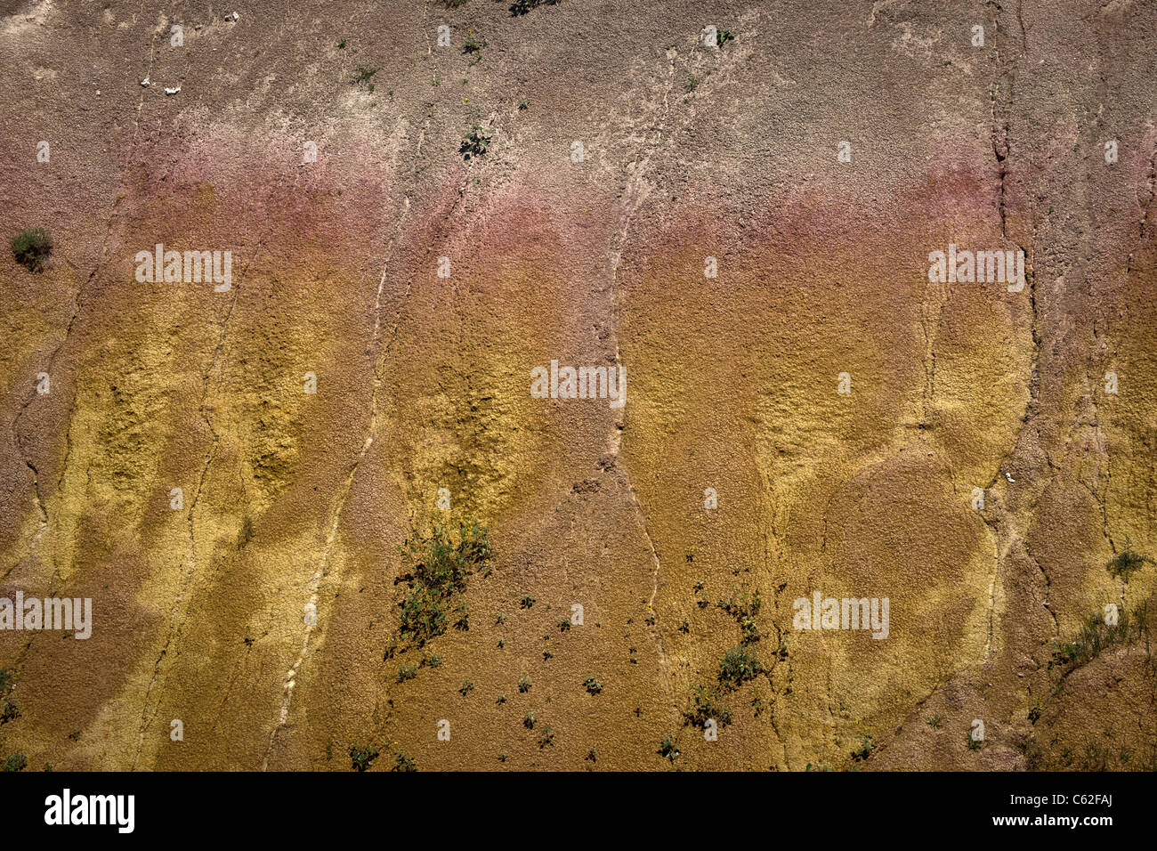 South Dakota SD Badlands le montagne rocciose Yellow Mounds National Park immagini foto foto grandi ad alta risoluzione orizzontale negli Stati Uniti ad alta risoluzione Foto Stock