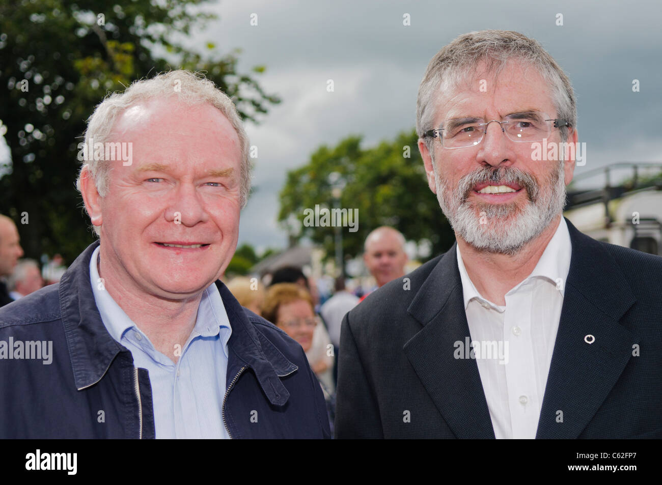 Martin McGuinness e Gerry Adams Foto Stock
