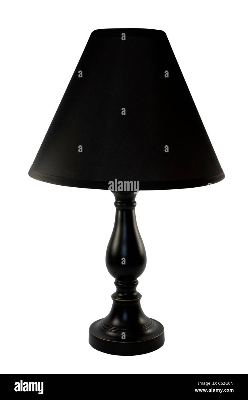 Nero lampada isolato Foto Stock