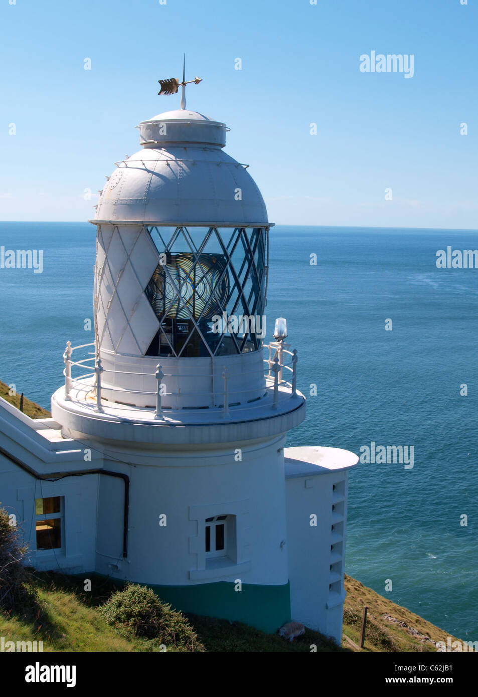 Foreland Point Lighthouse, Exmoor, Devon, Regno Unito Foto Stock