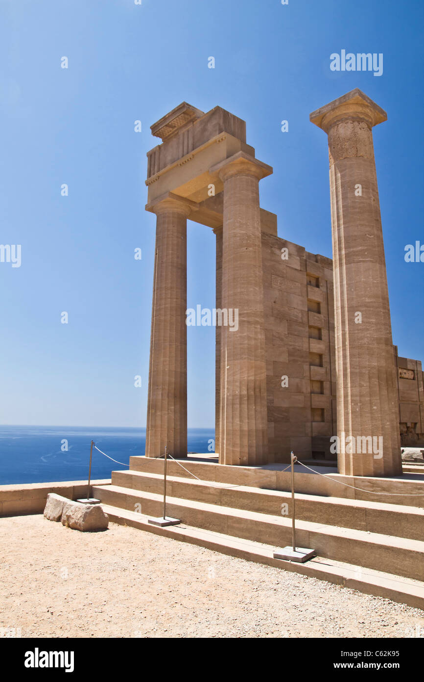 Antiche rovine del tempio di Rodi Foto Stock