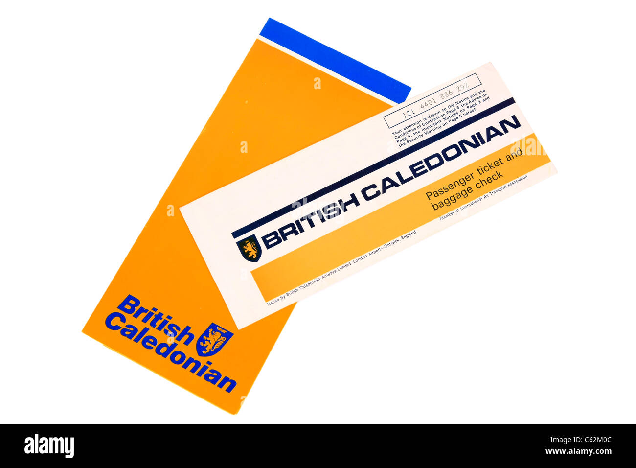 British Caledonian Airways il biglietto di volo Foto Stock