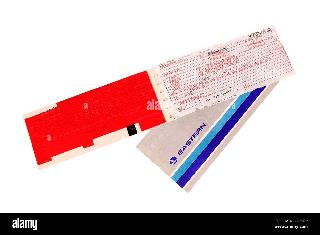 American Eastern Airlines biglietto di volo Foto Stock