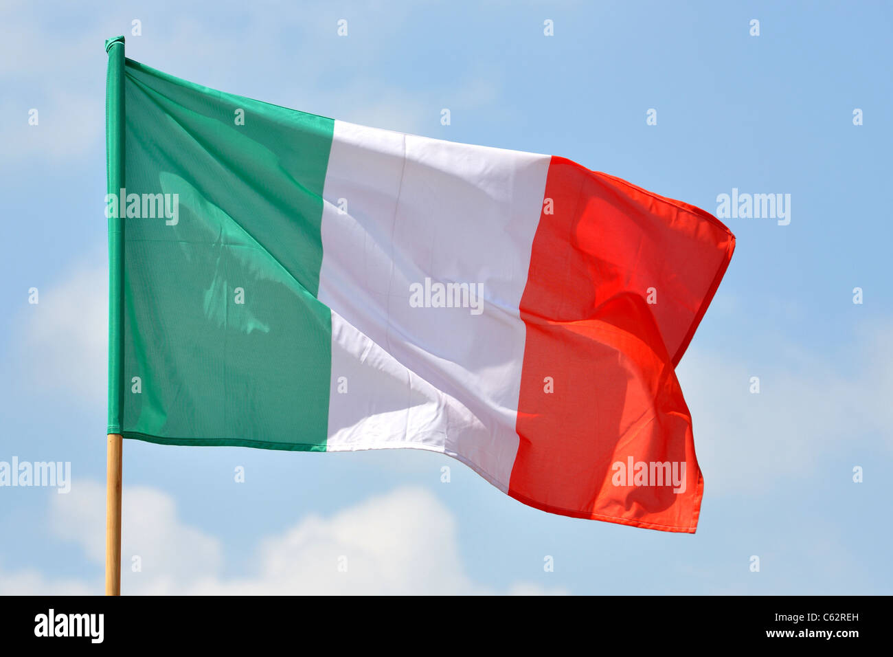 Bandiera italiana Foto Stock