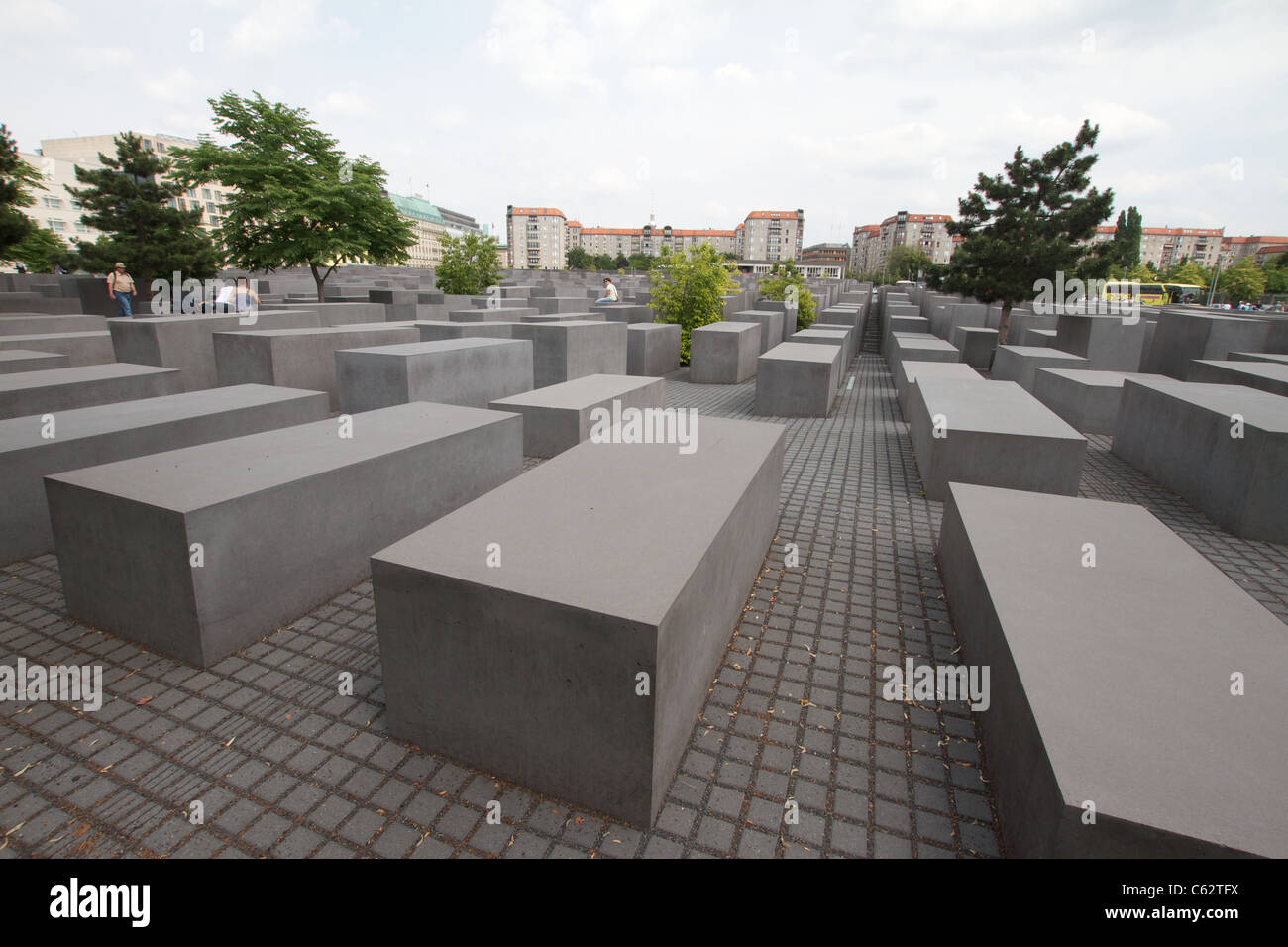 Olocausto monumento di Berlino, Germania Foto Stock