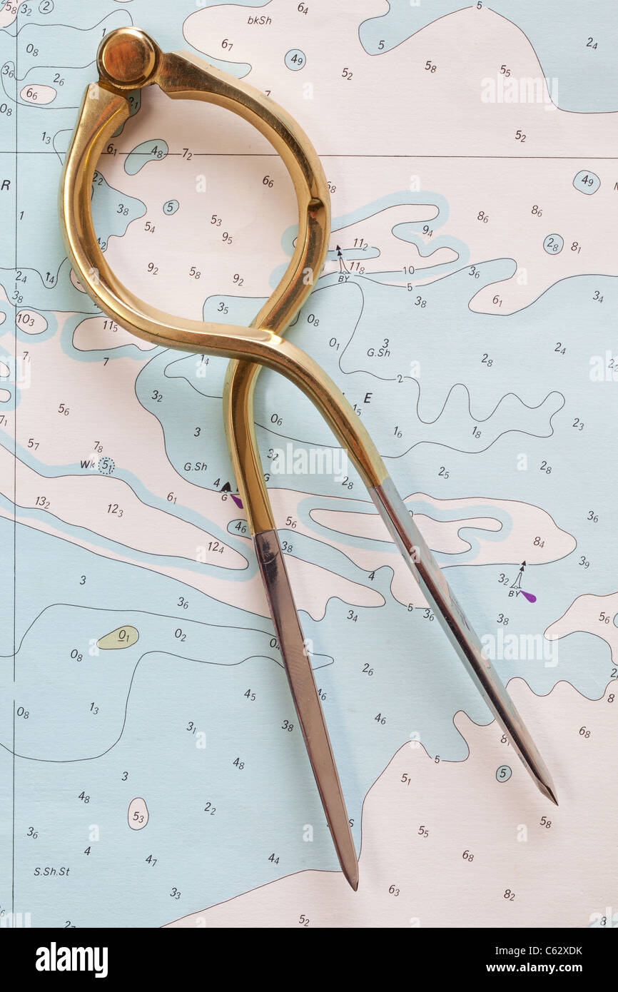Nautical navigation equipment Foto Stock