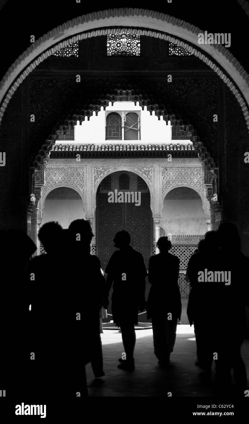 I turisti a La Alhambra Palace, Granada, Spagna Foto Stock