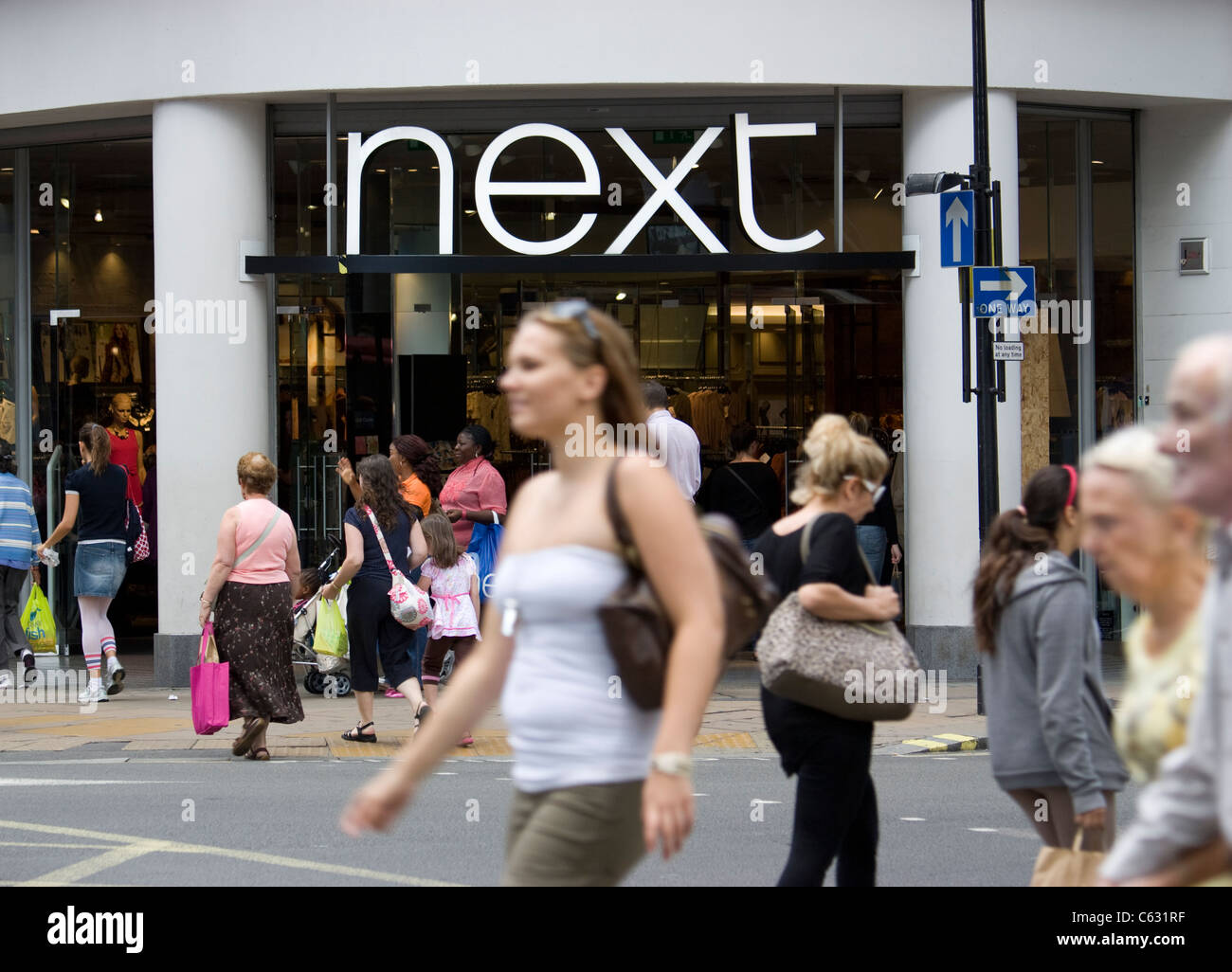 Il prossimo negozio di abbigliamento store Oxford Street London Foto Stock