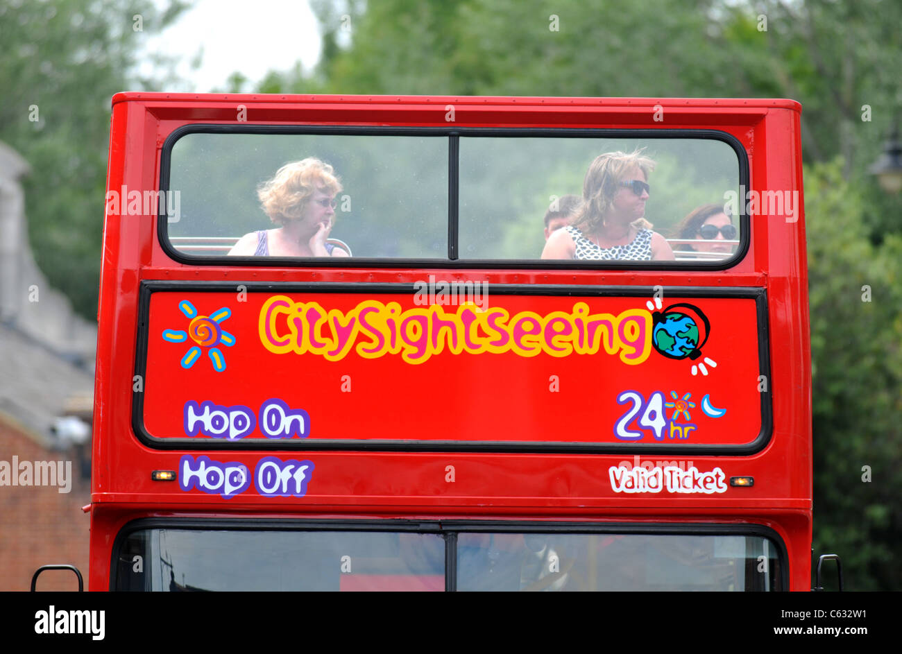 Autobus turistico, Eton, Berkshire, Inghilterra, Regno Unito Foto Stock