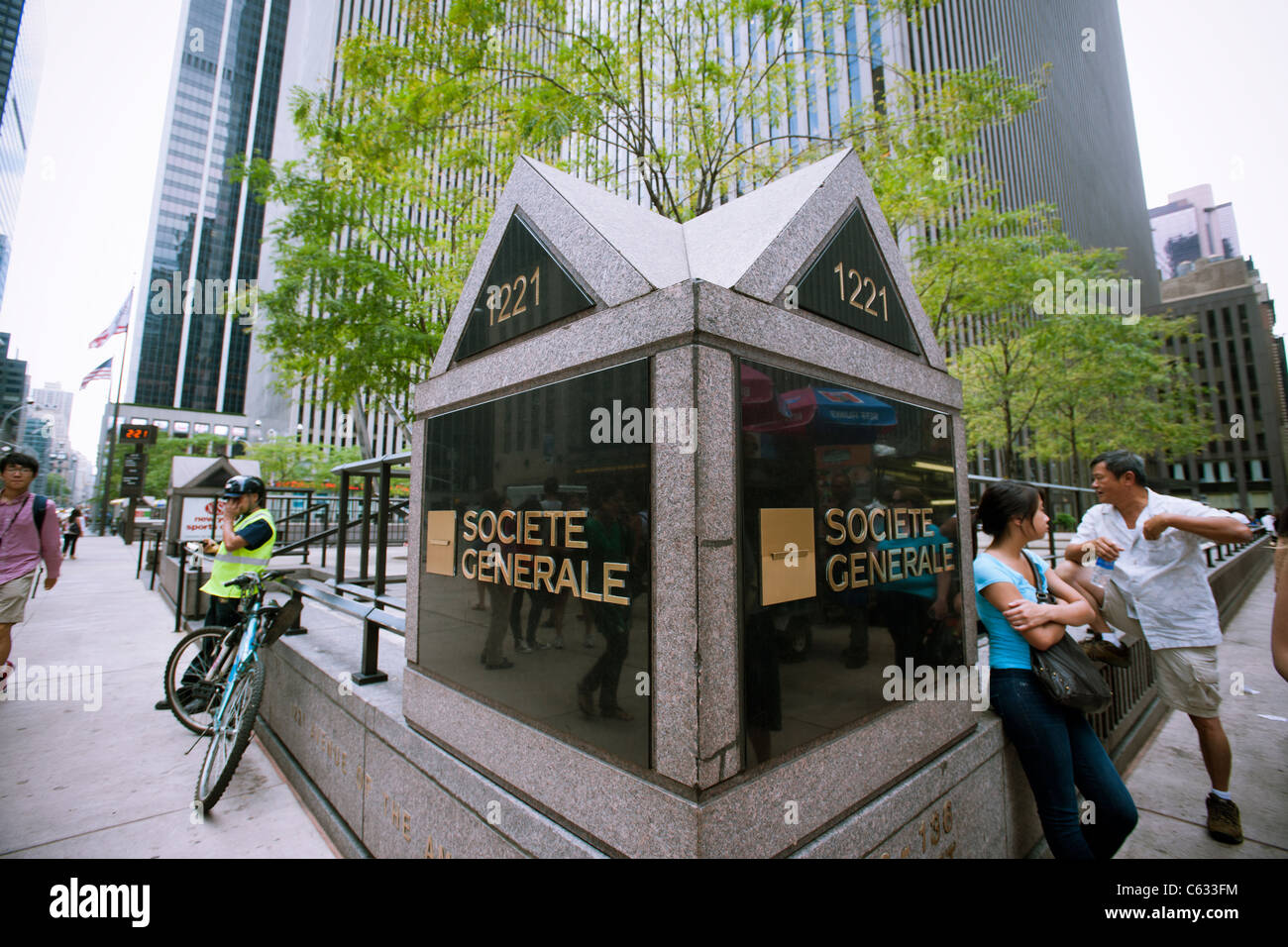 Il New York la sede centrale della banca francese, Société Générale Foto Stock