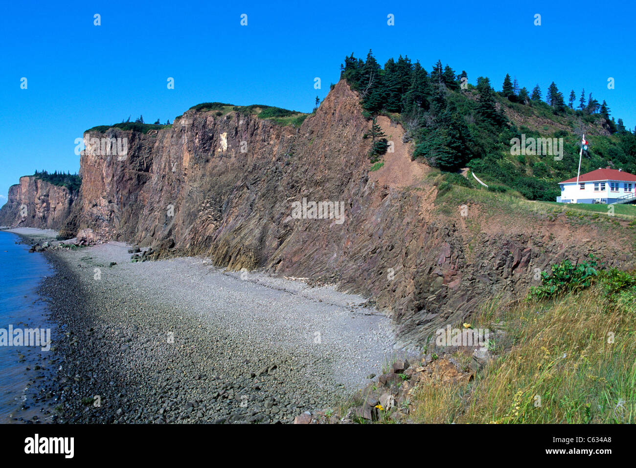 Capo d'Or, Nova Scotia, Canada - il basalto promontori e scogliere lungo le coste della Baia di Fundy e Minas Basin Foto Stock