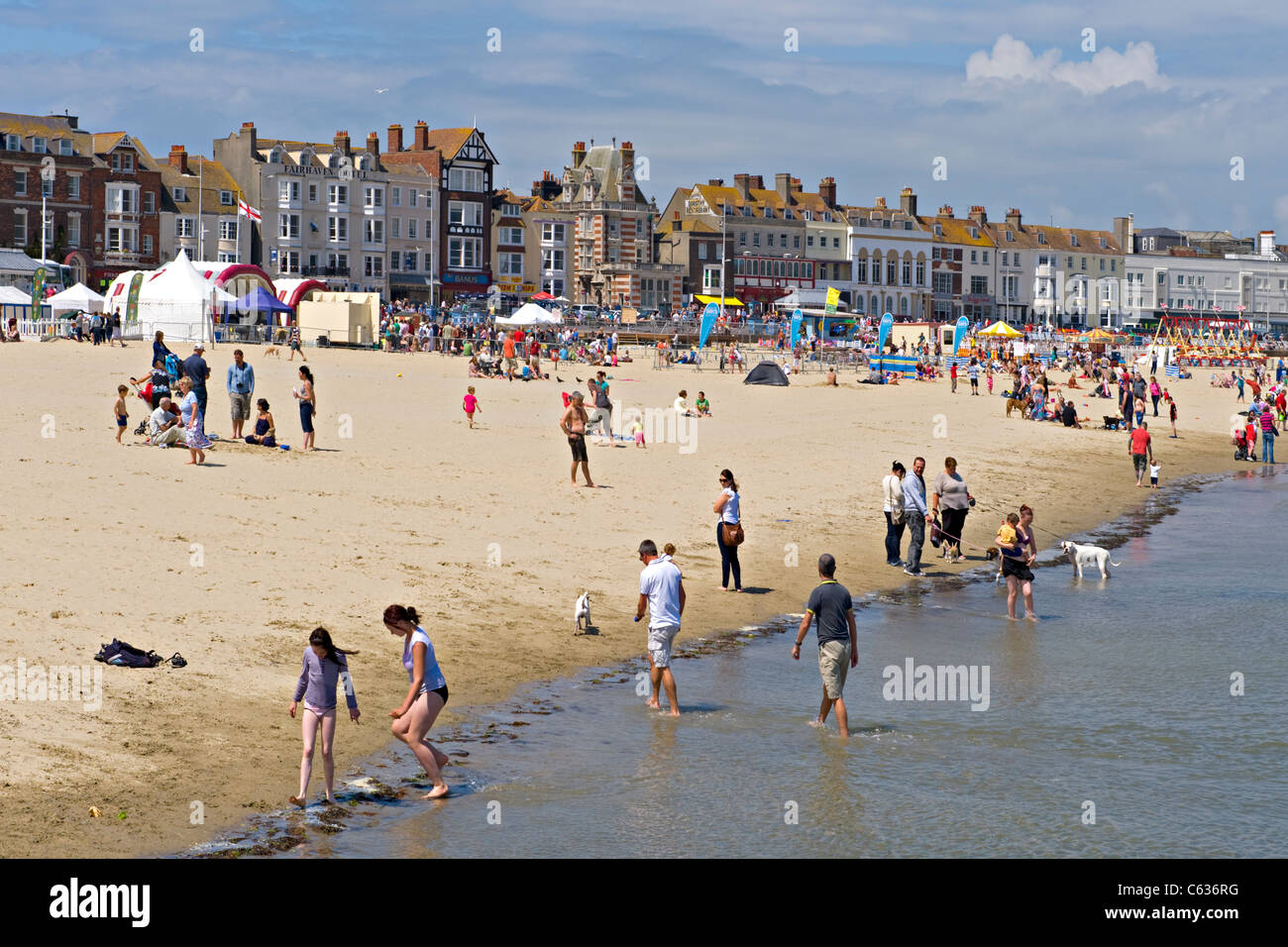 Spiaggia di Weymouth, Weymouth, Regno Unito Foto Stock