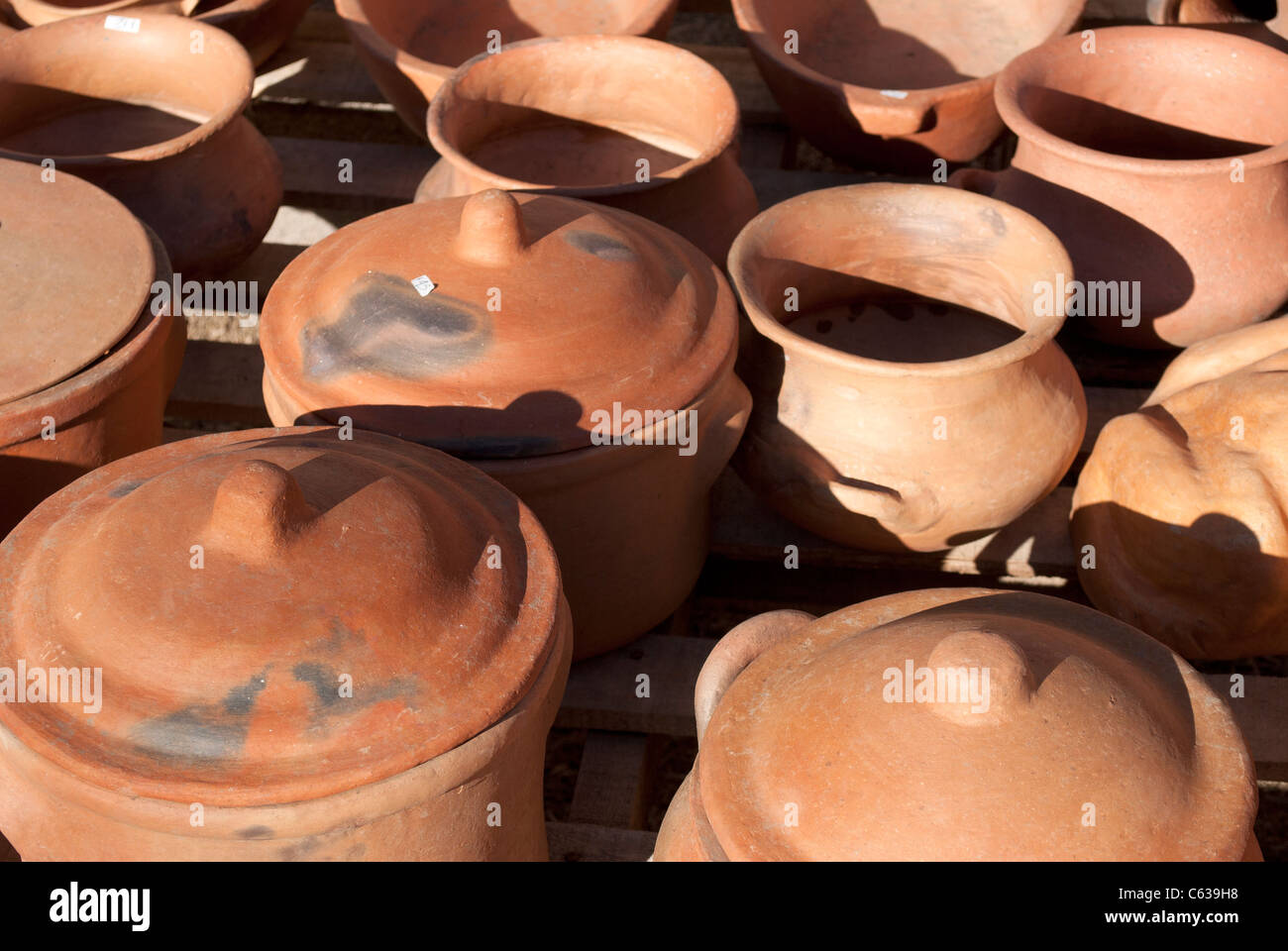 Contenitori di fango Foto Stock