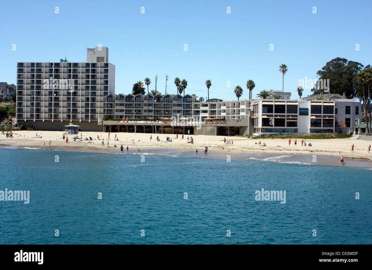 La Santa Cruz Dream Inn Hotel in Santa Cruz Beach, California Foto Stock