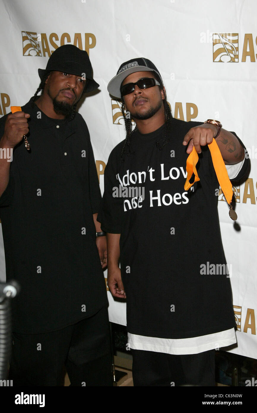 Il Youngbloodz presso gli arrivi di ASCAP Rhythm e Soul Music Awards, il Beverly Hilton Hotel di Los Angeles, CA, 27 giugno 2005. Foto di: Jeremy Montemagni/Everett Collection Foto Stock