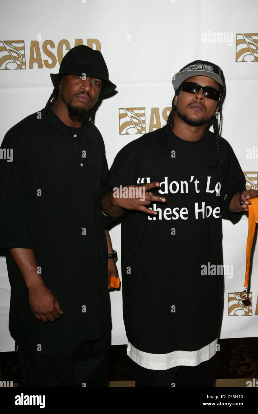 Il Youngbloodz presso gli arrivi di ASCAP Rhythm e Soul Music Awards, il Beverly Hilton Hotel di Los Angeles, CA, 27 giugno 2005. Foto di: Jeremy Montemagni/Everett Collection Foto Stock