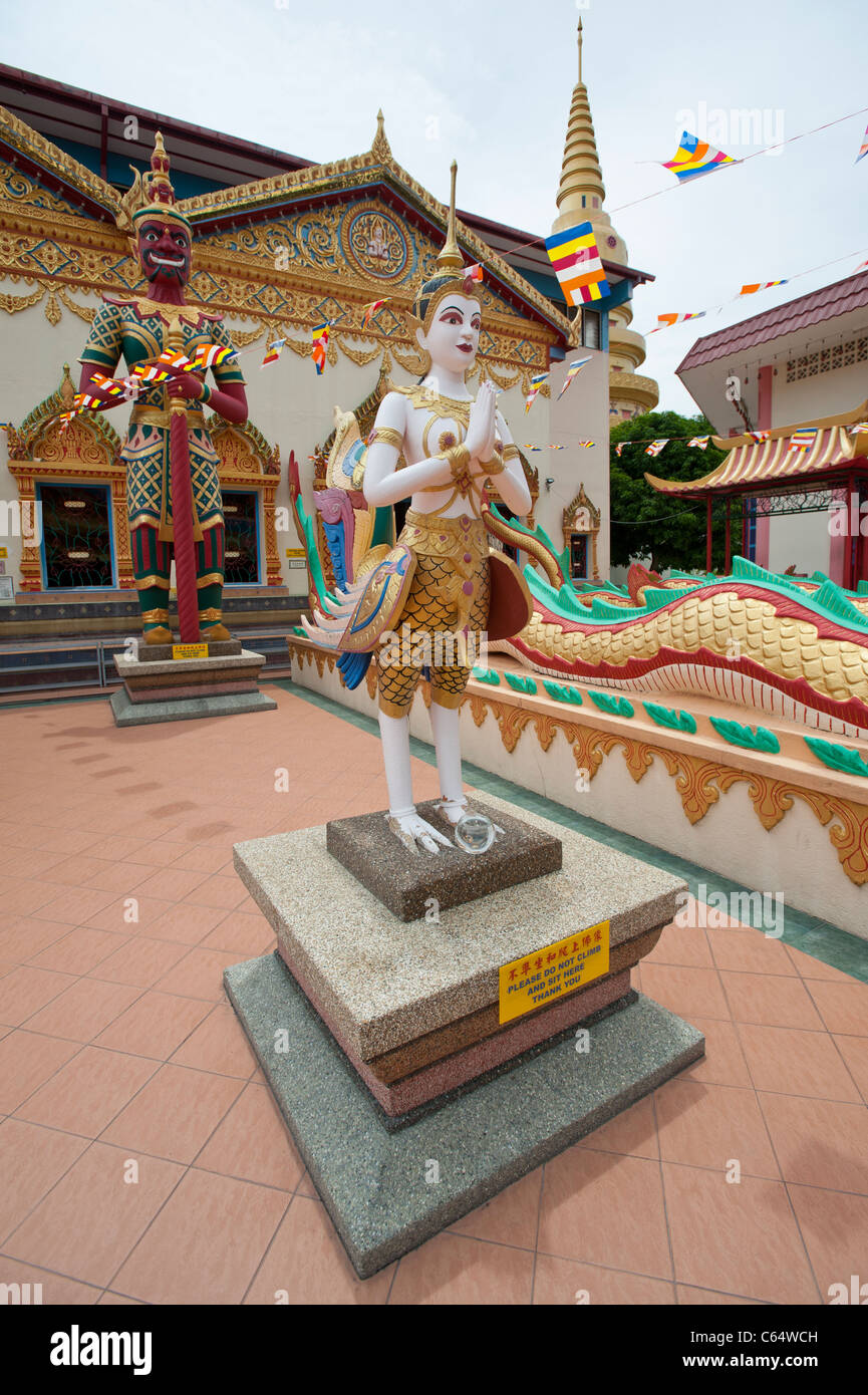 Wat Chayamangkalaram, tempio buddista tailandese a George Town, Penang, Malesia Foto Stock