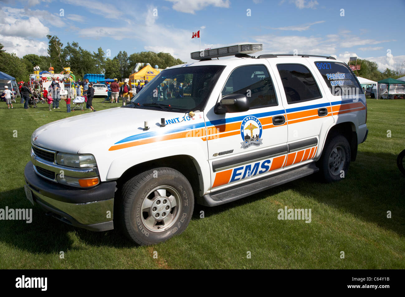 Paramedic supervisore ems ambulanza veicolo 4x4 saskatoon saskatchewan canada Foto Stock