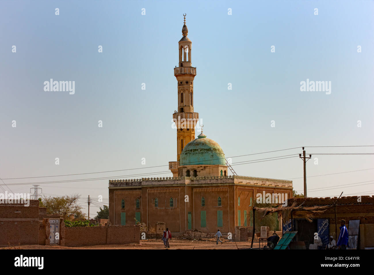 Moschea in Sijah, Sudan settentrionale, Africa Foto Stock