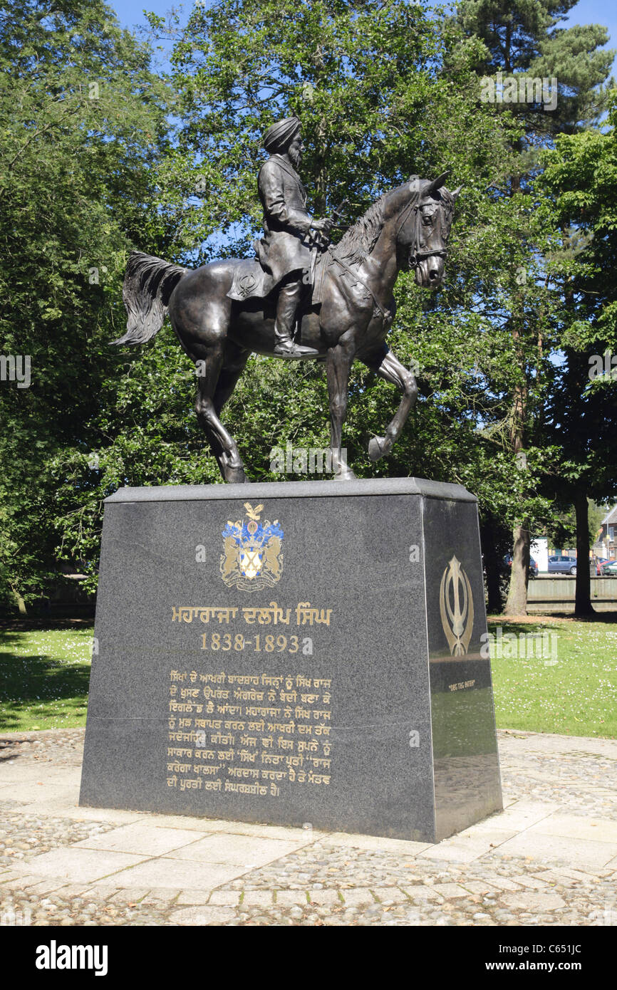 Statua di Maharajah Duleep Singh Thetford Norfolk Foto Stock