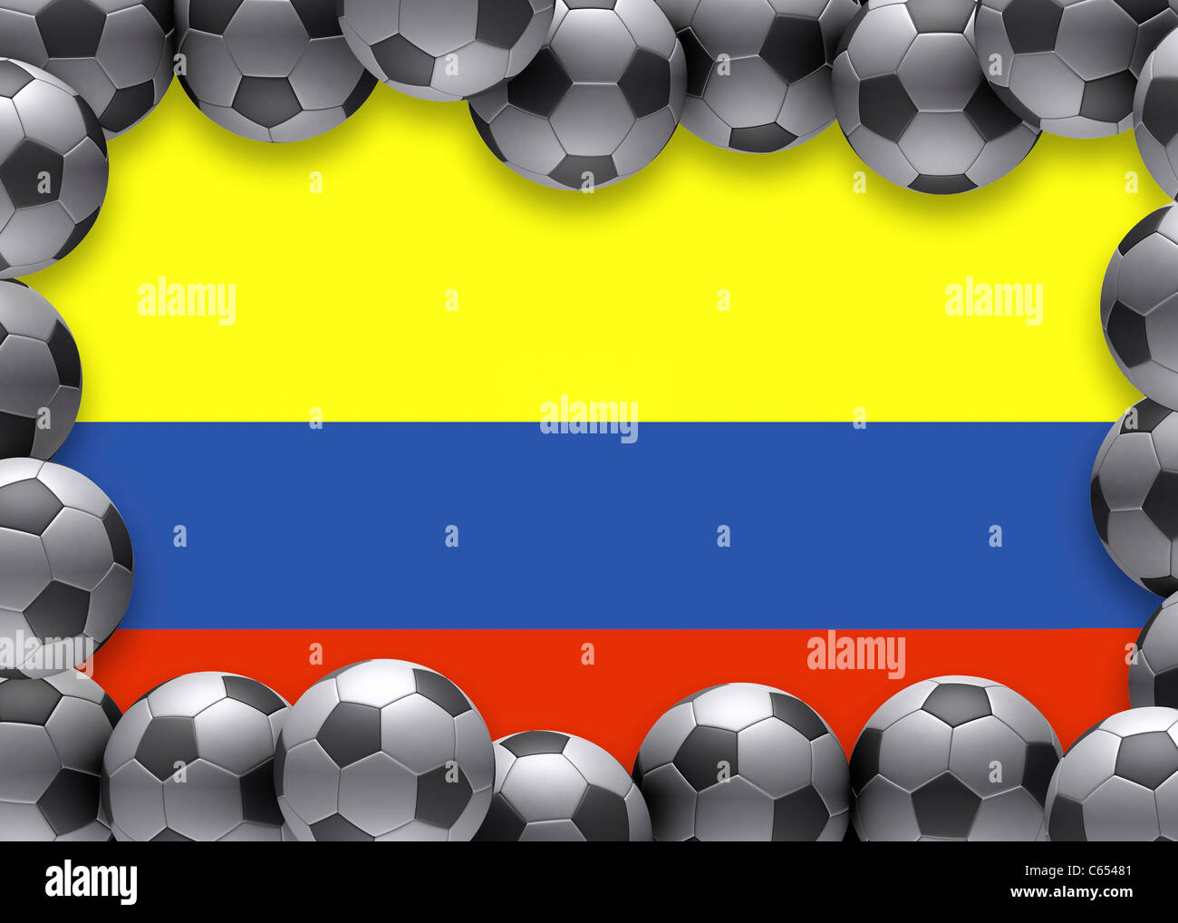 Bandiera dell'Ecuador football soccer Foto Stock