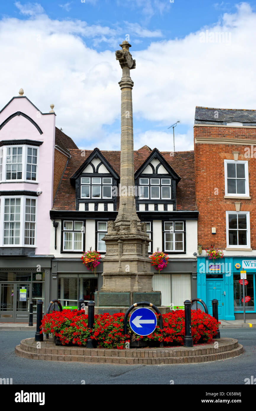 Memoriale di guerra in Church Street, Tewkesbury, Gloucestershire, Inghilterra Foto Stock