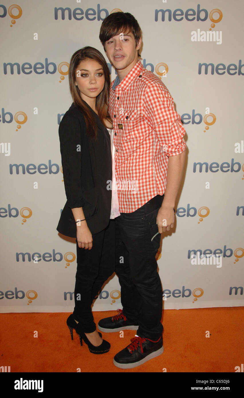 Sarah Hyland, Matt Prokop di presenze per Meebo è cinque anno celebrazione, livello 3 Hollywood, Los Angeles, CA, 21 settembre 2010. Foto di: Dee Cercone/Everett Collection Foto Stock