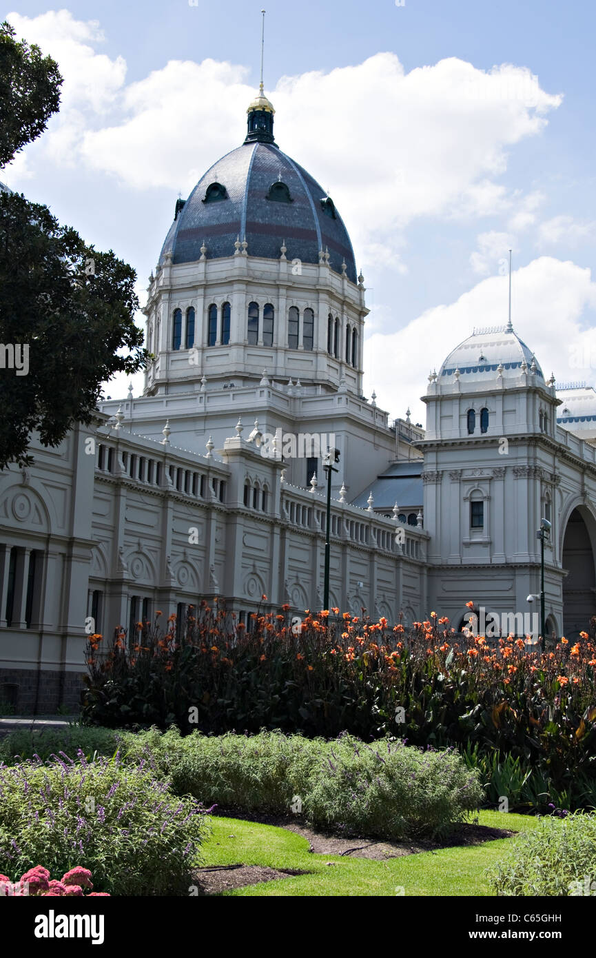 Il Royal Exhibition Building giardini Carlton Melbourne Victoria Australia Foto Stock